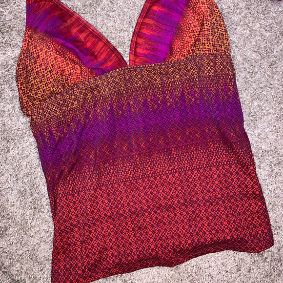 Athleta Red, Purple & Orange Swim CoverUp size M - Picture 5 of 9